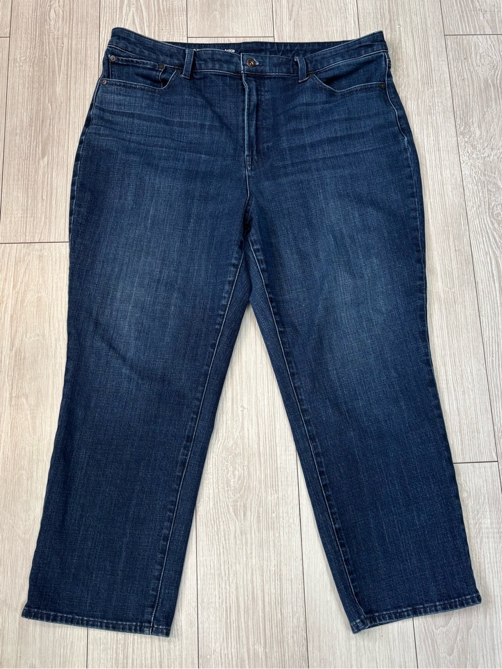 Talbots Flawless High Waist Modern Ankle Indigo Straight-Leg Jeans 18